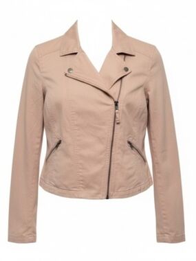 LOFT Blush Leather Moto Jacket